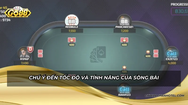 Chú ý đến tốc độ và tính năng của sòng bài