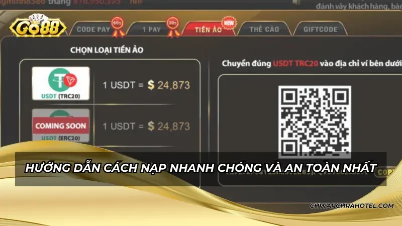 Hướng dẫn cách nạp nhanh chóng và an toàn nhất