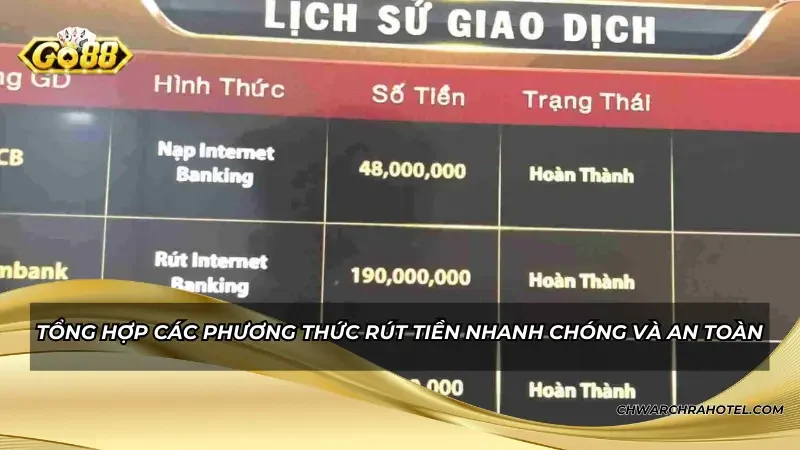 Rút Tiền GO88 – Cách Rút Nhanh chóng Và Hiệu Quả Nhất